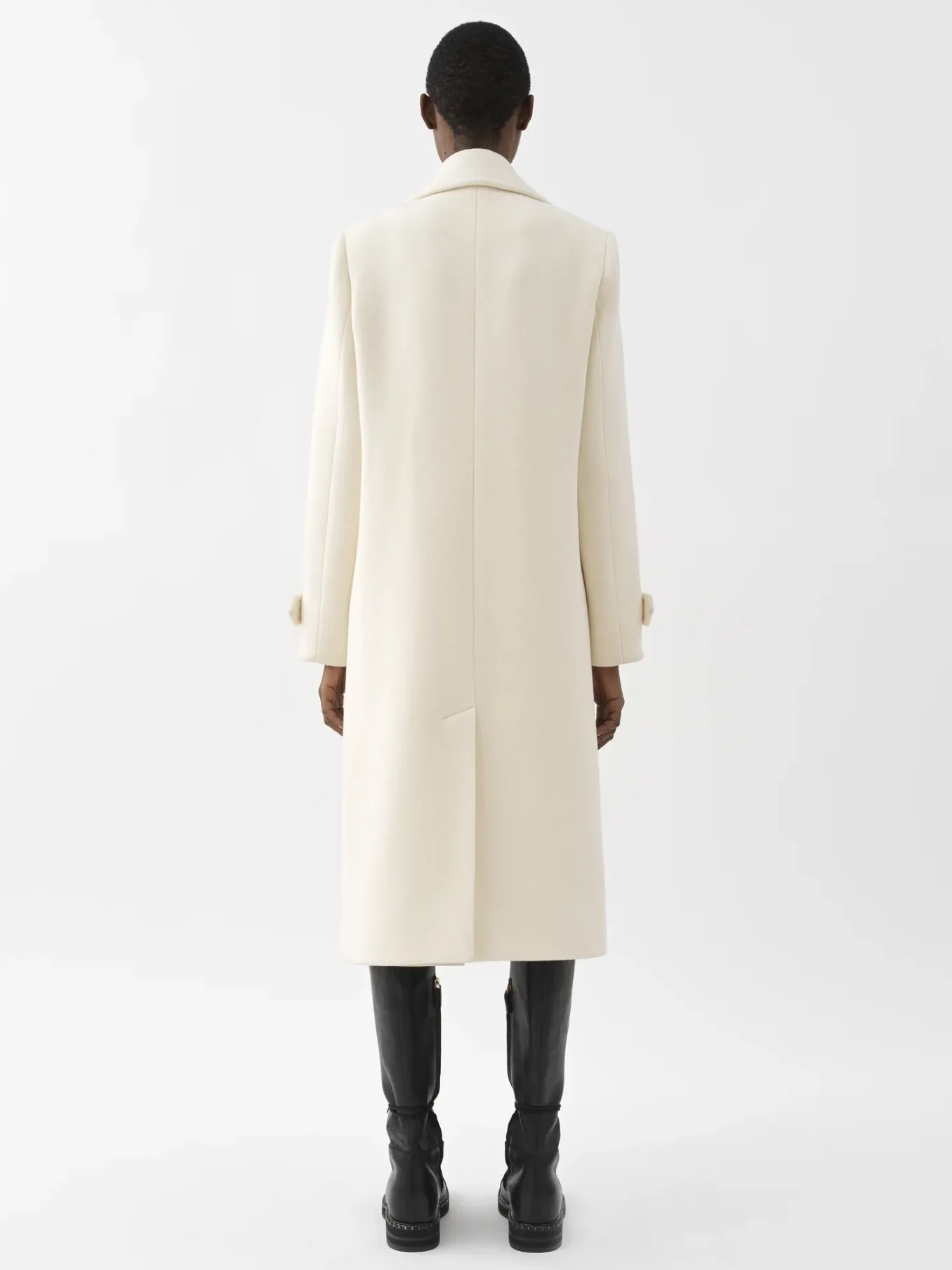 Manteaux-Chloé Manteau Long Croise Eden White