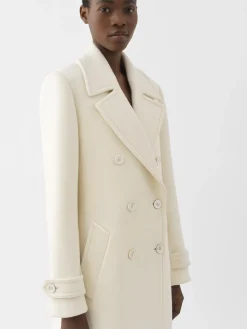 Manteaux-Chloé Manteau Long Croise Eden White