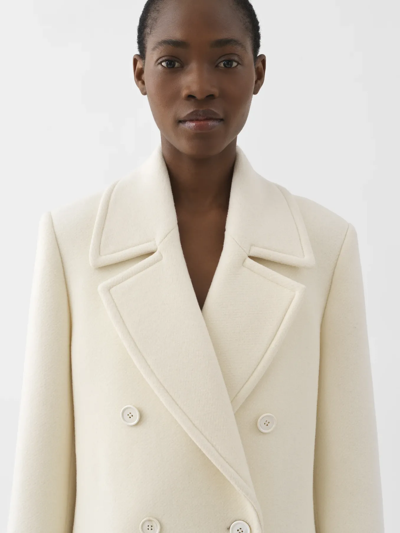 Manteaux-Chloé Manteau Long Croise Eden White