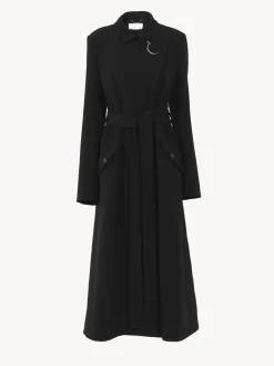 Manteaux-Chloé Manteau Portefeuille Long Noir