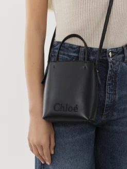 Sacs Porté Épaule-Chloé Micro Sac Cabas Chloe Sense Noir