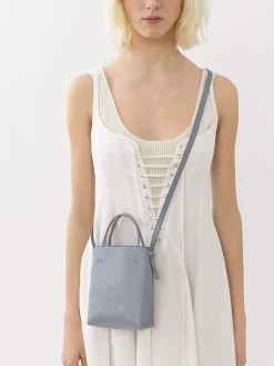 Sacs Porté Épaule-Chloé Micro Sac Cabas Chloe Sense Storm Blue