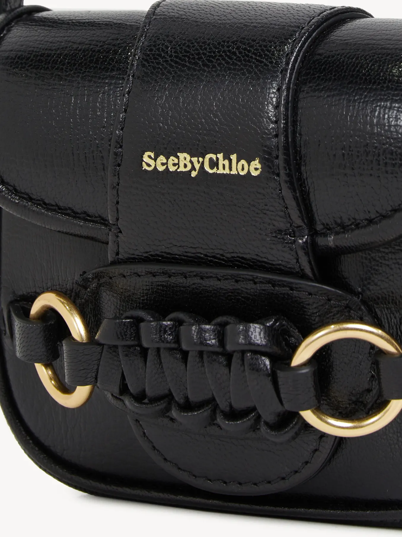 Sacs Porté Épaule-Chloé Micro Sac Porte Épaule Saddie Noir