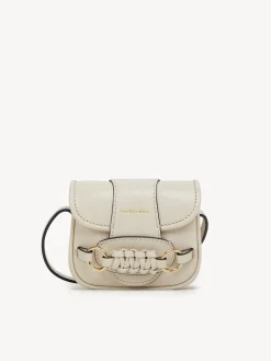 Sacs Porté Épaule-Chloé Micro Sac Porte Épaule Saddie Cement Beige