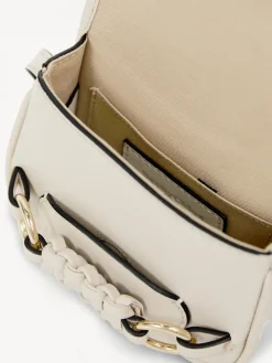 Sacs Porté Épaule-Chloé Micro Sac Porte Épaule Saddie Cement Beige