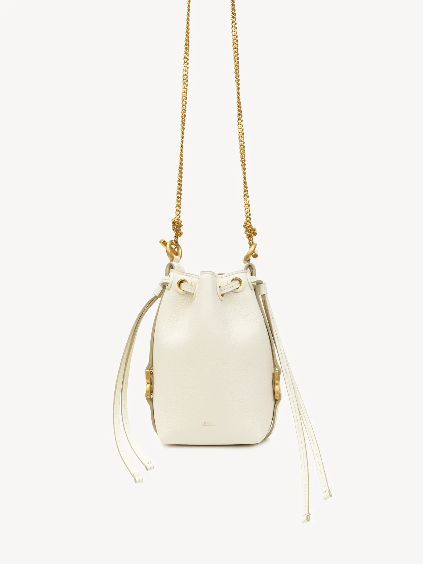 Sacs À Bandoulière-Chloé Micro Sac Seau Marcie Misty Ivory
