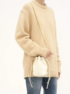 Sacs À Bandoulière-Chloé Micro Sac Seau Marcie Misty Ivory