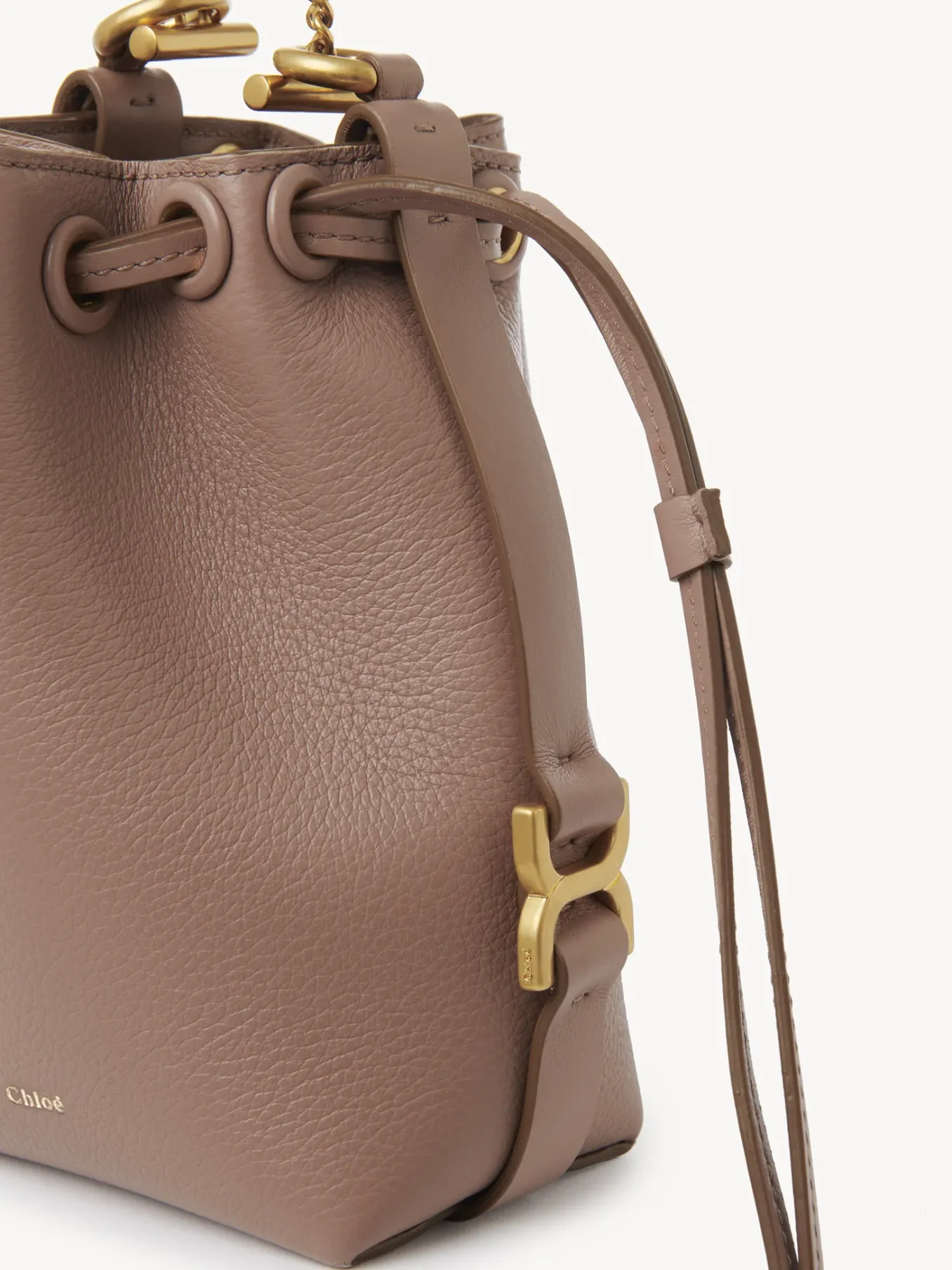 Sacs À Bandoulière-Chloé Micro Sac Seau Marcie Woodrose
