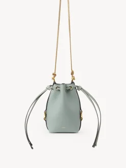 Sacs À Bandoulière-Chloé Micro Sac Seau Marcie Bay Green