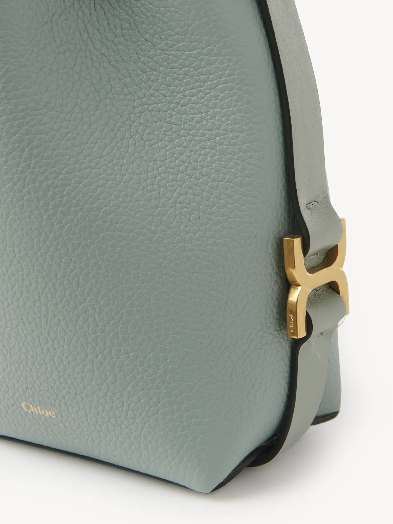Sacs À Bandoulière-Chloé Micro Sac Seau Marcie Bay Green