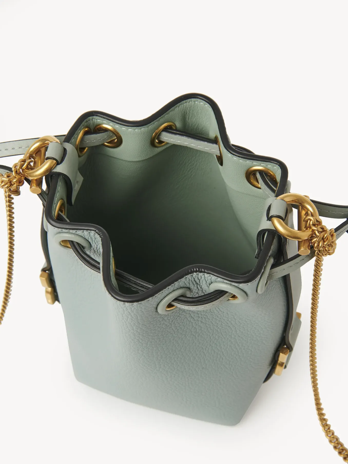Sacs À Bandoulière-Chloé Micro Sac Seau Marcie Bay Green