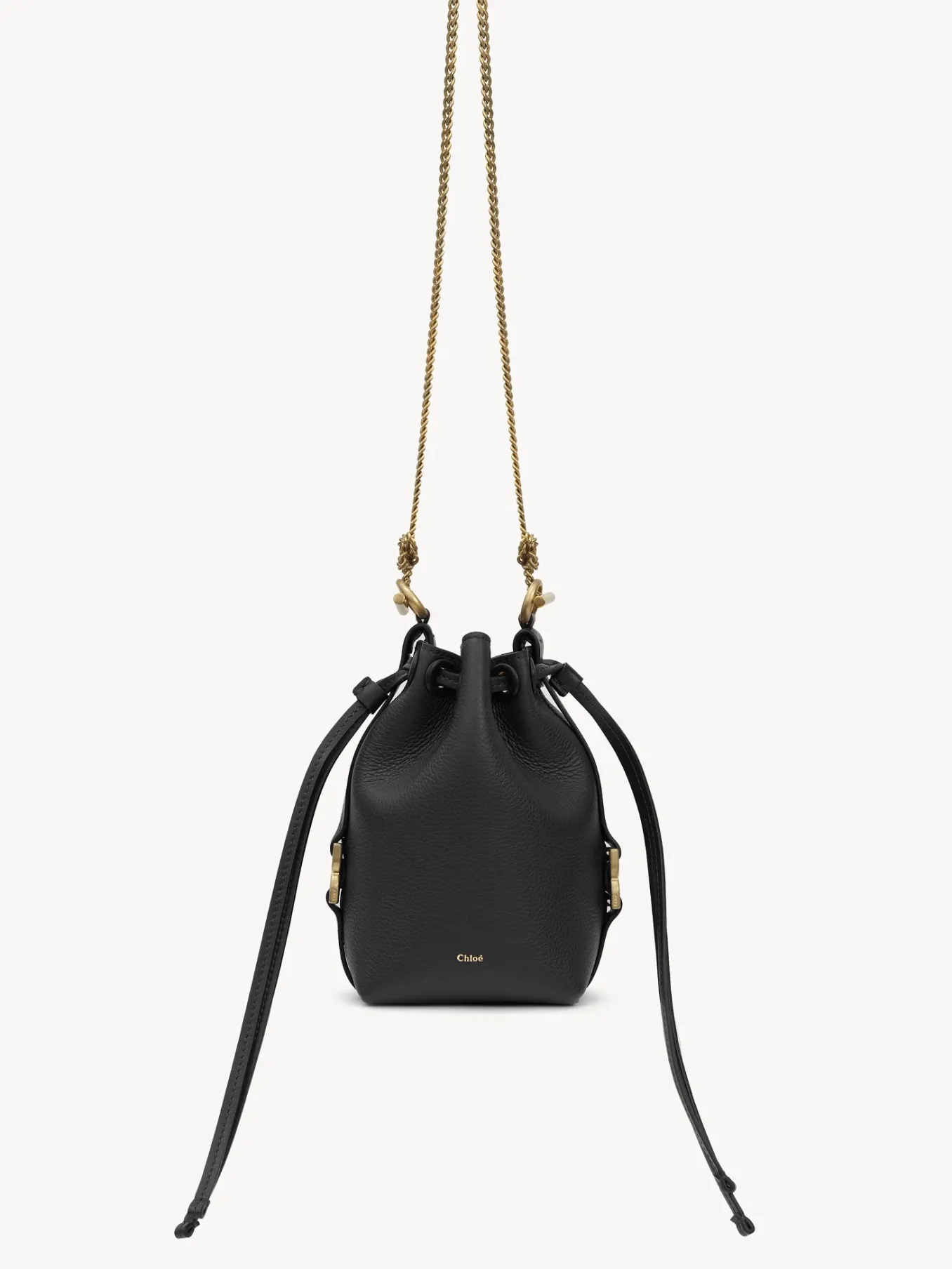 Sacs À Bandoulière-Chloé Micro Sac Seau Marcie Noir