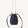 Sacs À Bandoulière-Chloé Micro Sac Seau Marcie Denim