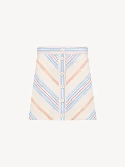 Vêtements-Chloé Mini Jupe Multicolor Pink 1