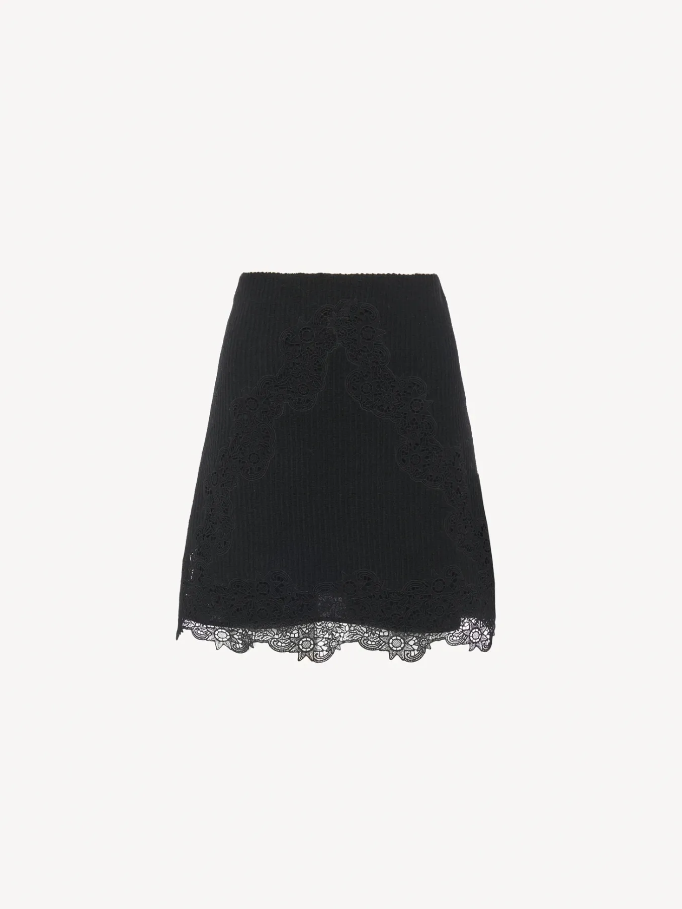 Jupes-Chloé Mini Jupe Evasee Noir