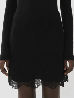 Jupes-Chloé Mini Jupe Evasee Noir