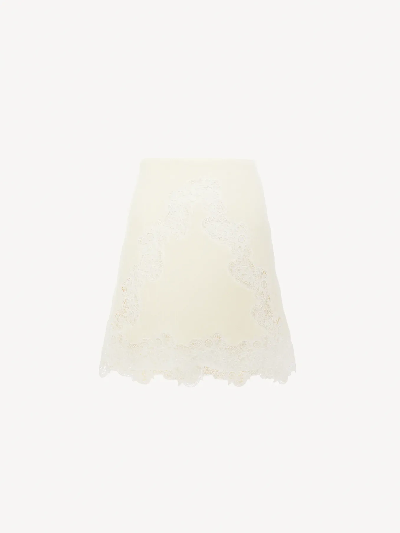 Jupes-Chloé Mini Jupe Evasee Eden White