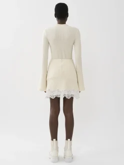 Jupes-Chloé Mini Jupe Evasee Eden White