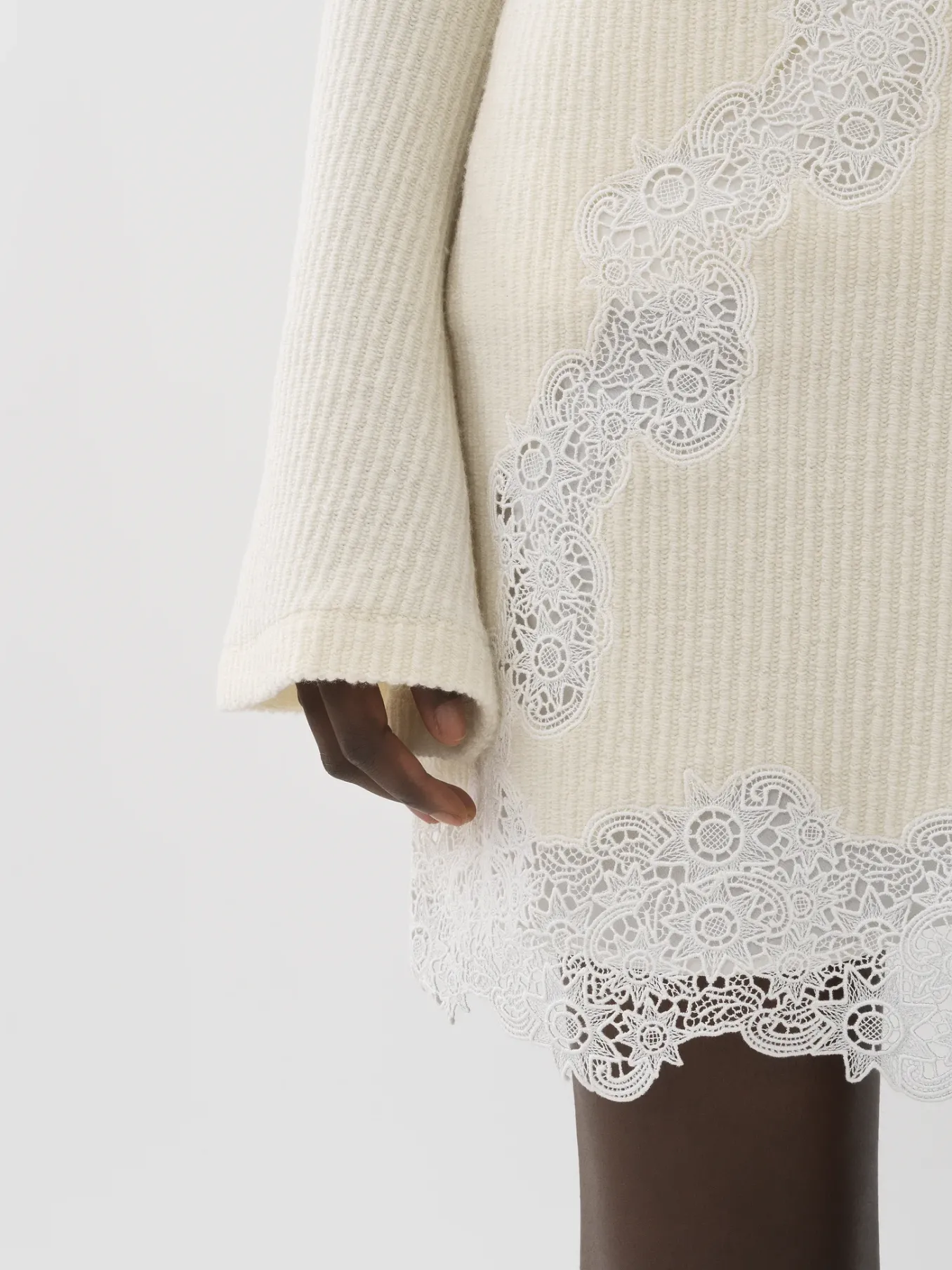 Jupes-Chloé Mini Jupe Evasee Eden White