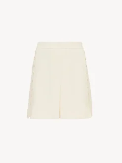 Vêtements-Chloé Mini Jupe Trapeze Light Ivory