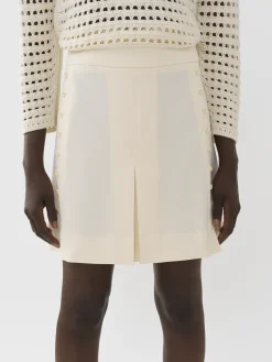 Vêtements-Chloé Mini Jupe Trapeze Light Ivory