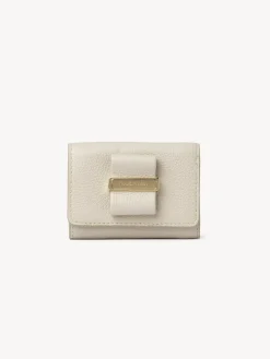 Portefeuilles Compacts-Chloé Mini Portefeuille A Trois Volets Rosita Cement Beige