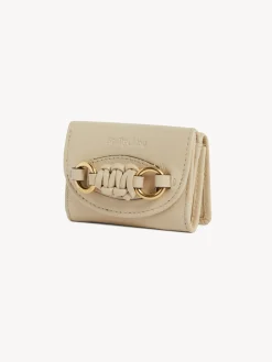 Portefeuilles Compacts-Chloé Mini Portefeuille A Trois Volets Saddie Cement Beige