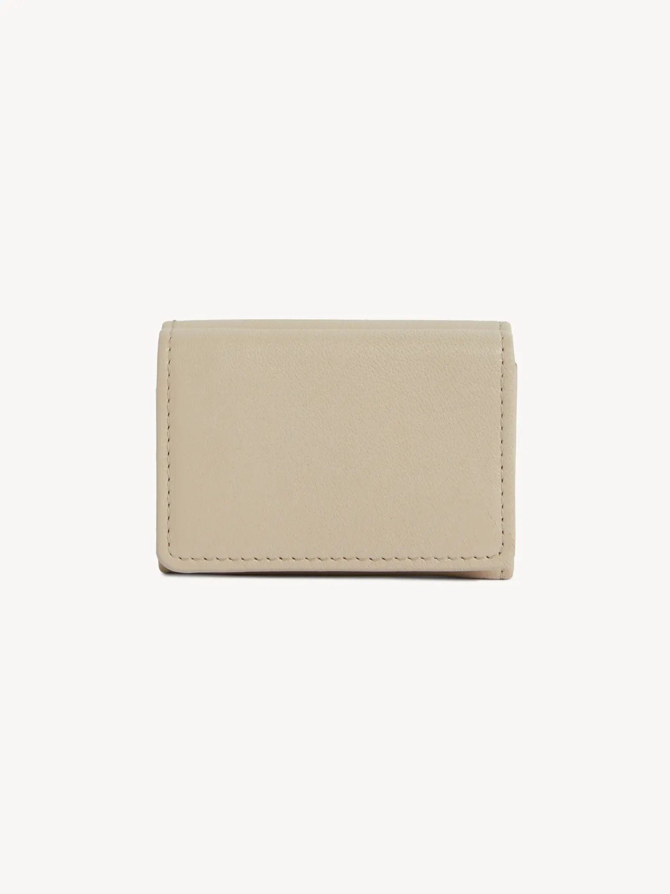 Portefeuilles Compacts-Chloé Mini Portefeuille A Trois Volets Saddie Cement Beige