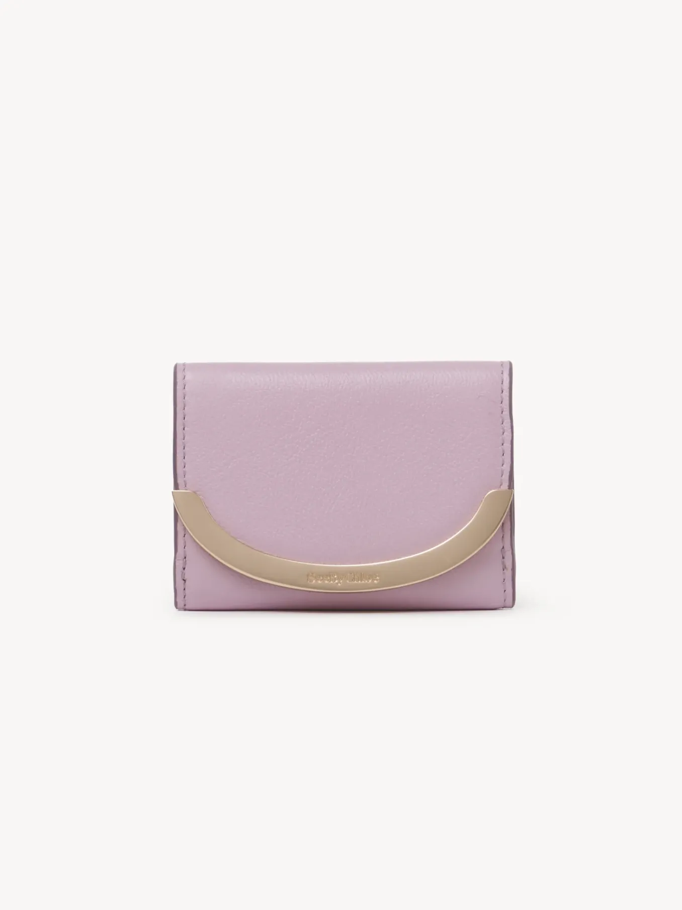 Portefeuilles Compacts-Chloé Mini Portefeuille A Trois Volets Lizzie Lavender Mist