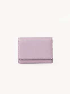 Portefeuilles Compacts-Chloé Mini Portefeuille A Trois Volets Lizzie Lavender Mist