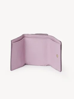 Portefeuilles Compacts-Chloé Mini Portefeuille A Trois Volets Lizzie Lavender Mist