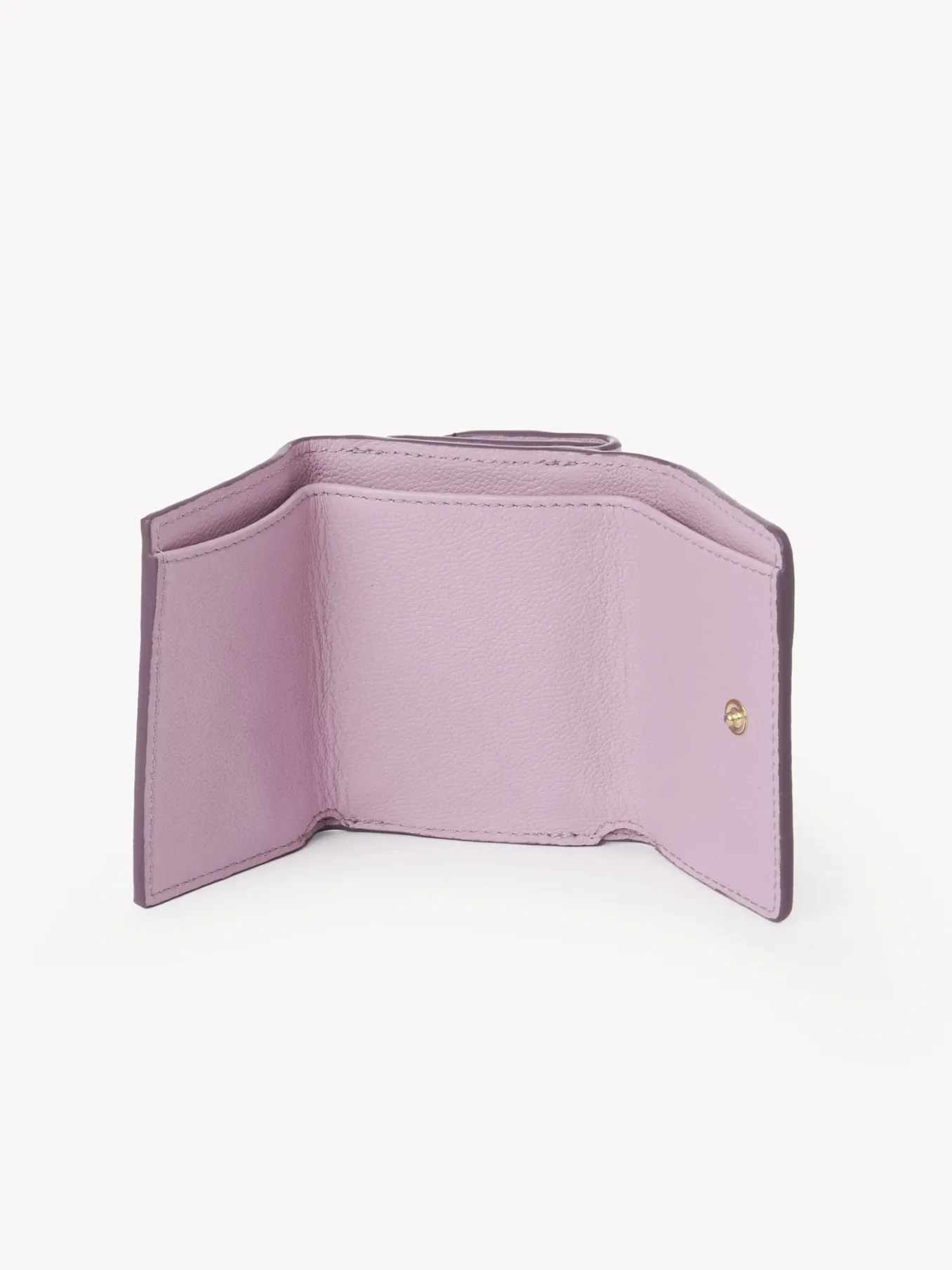 Portefeuilles Compacts-Chloé Mini Portefeuille A Trois Volets Lizzie Lavender Mist