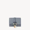 Portefeuilles Compacts-Chloé Mini Portefeuille A Trois Volets Alphabet Storm Blue