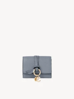 Portefeuilles Compacts-Chloé Mini Portefeuille A Trois Volets Alphabet Storm Blue