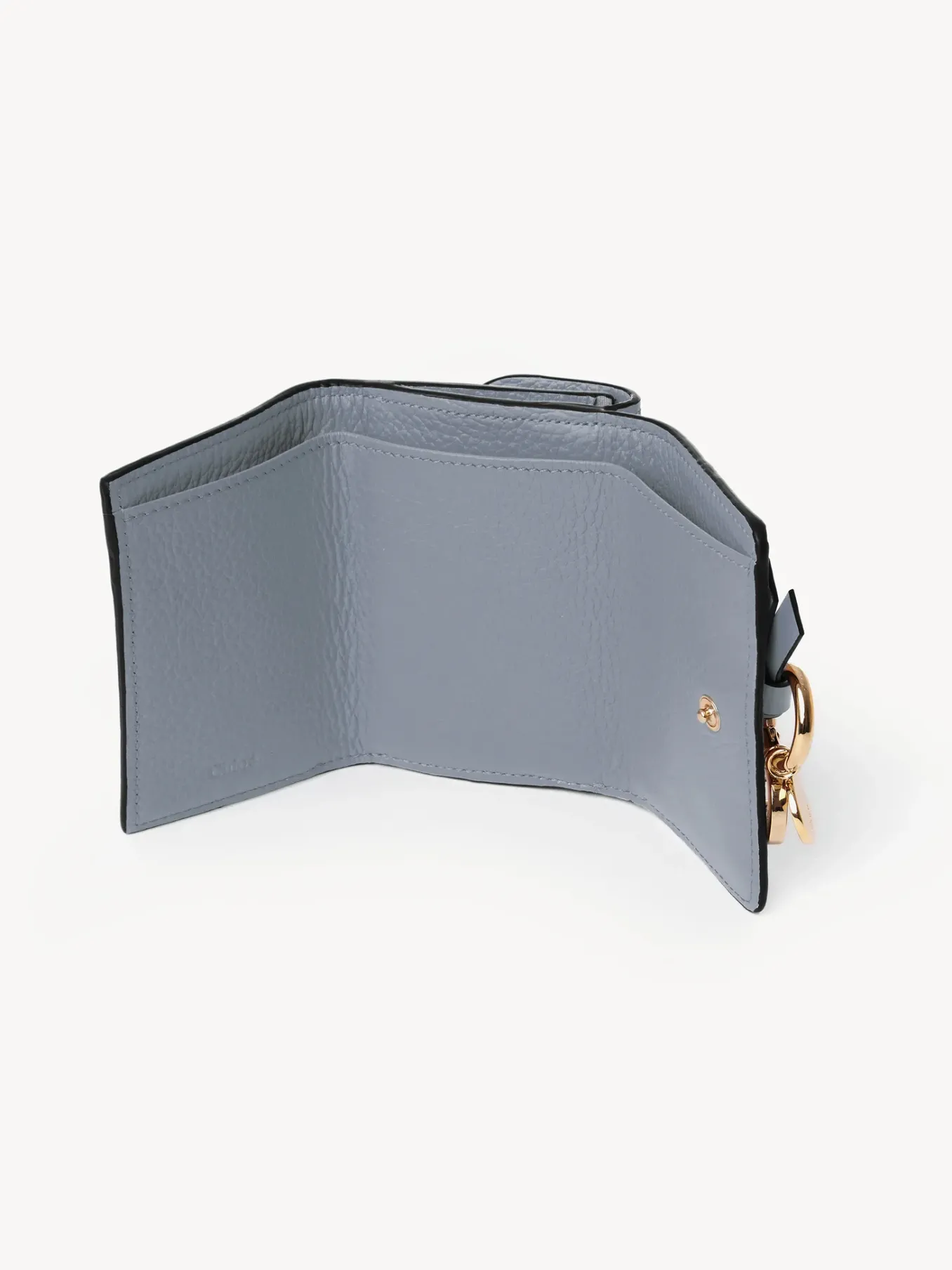 Portefeuilles Compacts-Chloé Mini Portefeuille A Trois Volets Alphabet Storm Blue