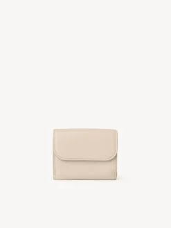 Portefeuilles Compacts-Chloé Mini Portefeuille A Trois Volets Chloe Sense Cement Pink