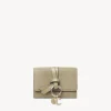 Portefeuilles Compacts-Chloé Mini Portefeuille A Trois Volets Alphabet Slate Green