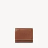 Portefeuilles Compacts-Chloé Mini Portefeuille A Trois Volets Chloe Sense Caramel