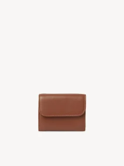 Portefeuilles Compacts-Chloé Mini Portefeuille A Trois Volets Chloe Sense Caramel
