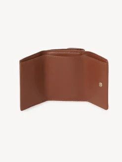 Portefeuilles Compacts-Chloé Mini Portefeuille A Trois Volets Chloe Sense Caramel