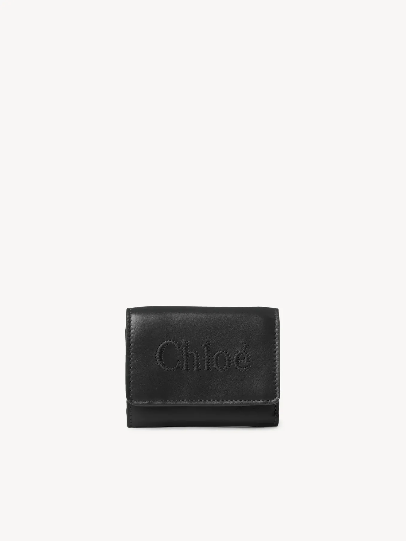 Portefeuilles Compacts-Chloé Mini Portefeuille A Trois Volets Chloe Sense Noir