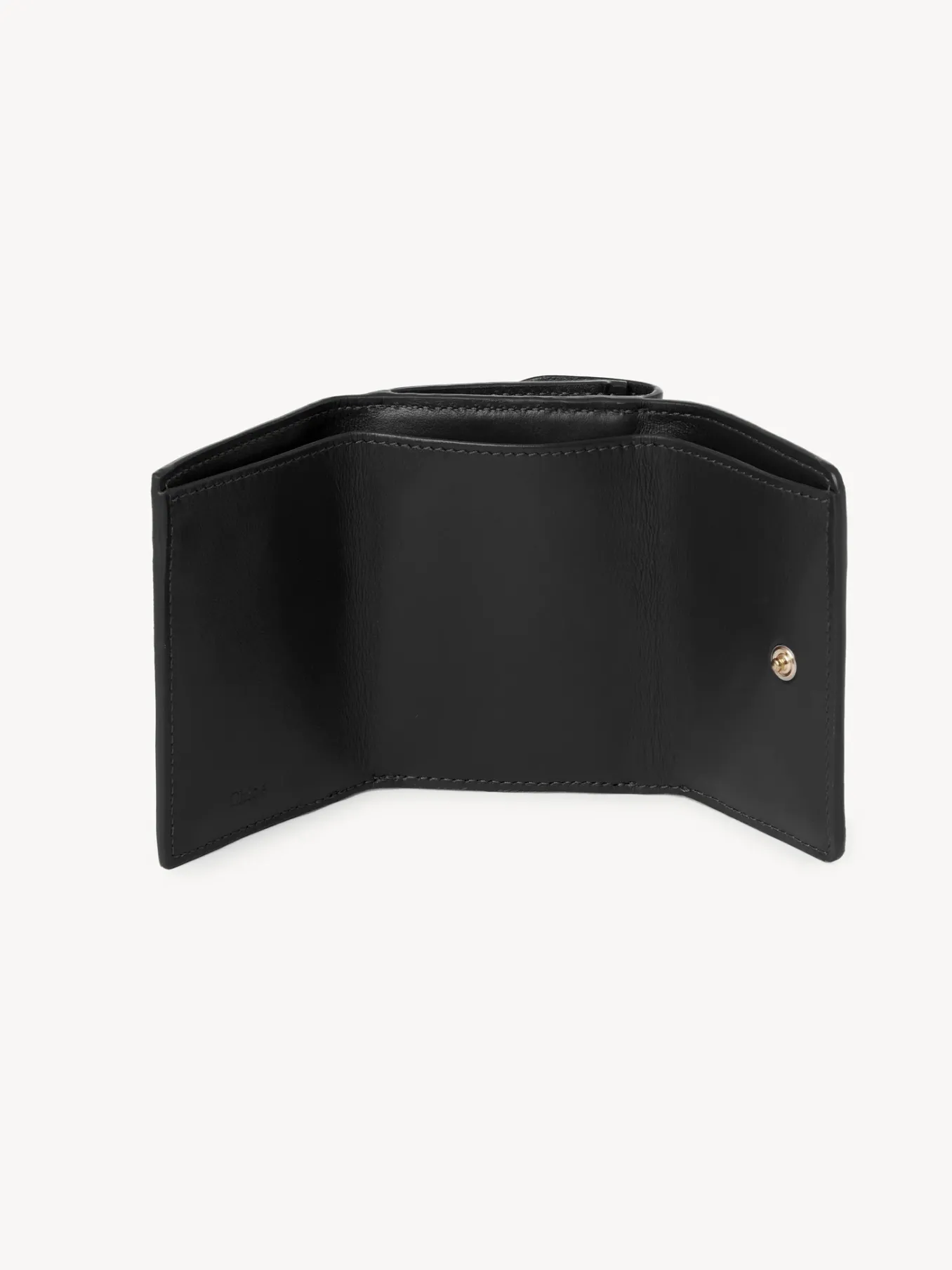 Portefeuilles Compacts-Chloé Mini Portefeuille A Trois Volets Chloe Sense Noir