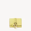 Portefeuilles Compacts-Chloé Mini Portefeuille A Trois Volets Alphabet Truly Yellow