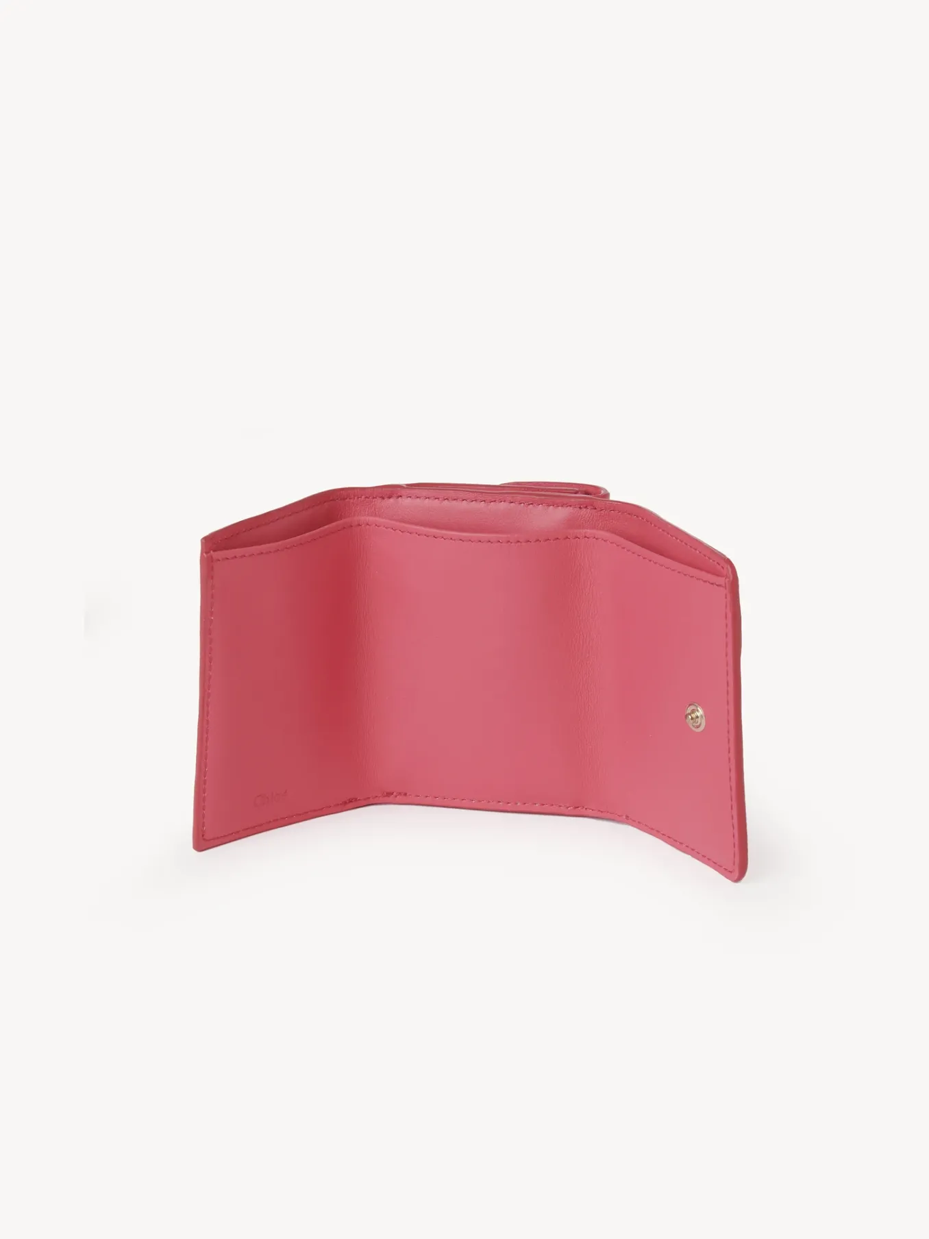 Portefeuilles Compacts-Chloé Mini Portefeuille A Trois Volets Chloe Sense Rosy Cherry