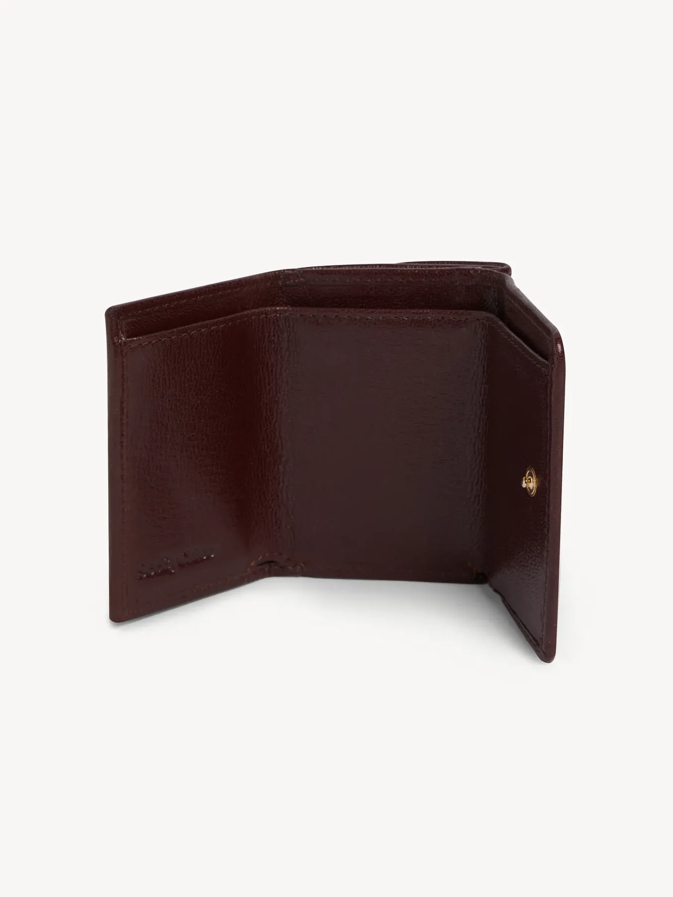 Portefeuilles Compacts-Chloé Mini Portefeuille A Trois Volets Saddie Dusky Brown