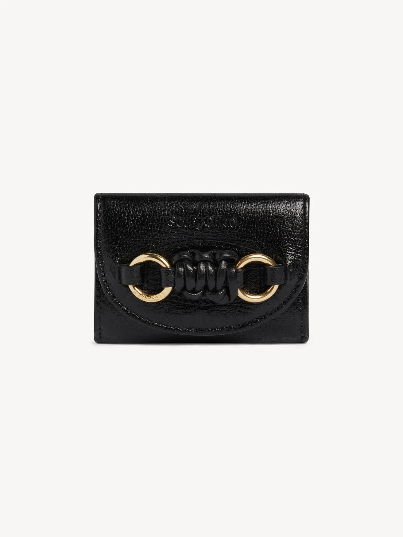 Portefeuilles Compacts-Chloé Mini Portefeuille A Trois Volets Saddie Noir