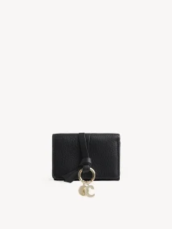 Portefeuilles Compacts-Chloé Mini Portefeuille A Trois Volets Alphabet Noir