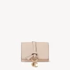 Portefeuilles Compacts-Chloé Mini Portefeuille Trois Volets Alphabet Blush Nude