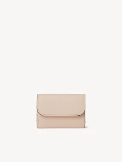 Portefeuilles Compacts-Chloé Mini Portefeuille Trois Volets Alphabet Blush Nude