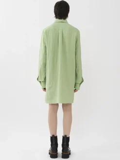 Robes-Chloé Mini Robe Chemise Limpid Green